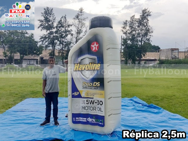 réplica inflável gigante promocional-embalagem óleo lubrificante havoline 5w 30 texaco