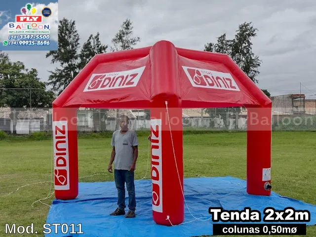 tenda inflável promocional personalizada óticas diniz