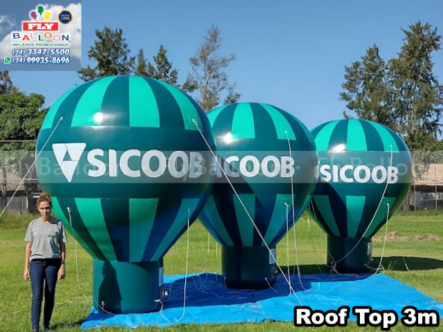 balões infláveis promocionais sicoob