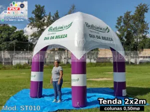tenda inflável personalizada bothanico cosméticos