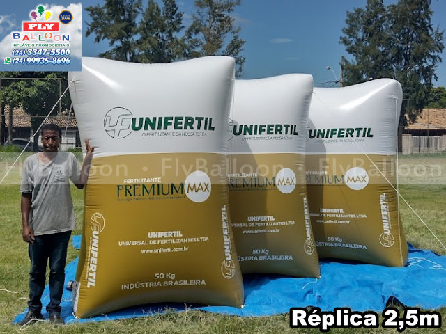 réplicas infláveis gigantes promocionais unifertil fertilizante premium