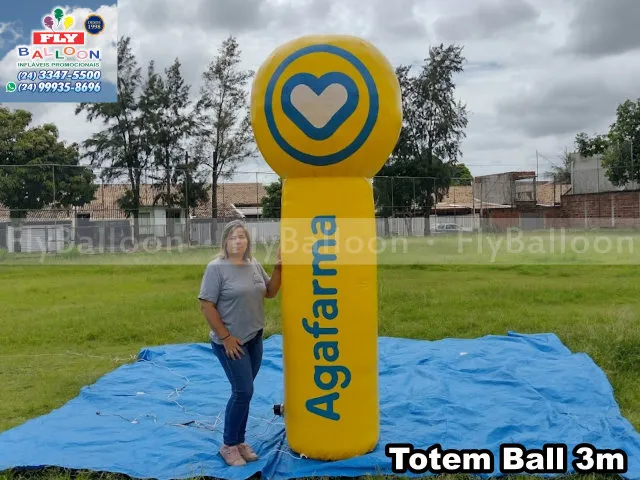 totem ball inflável promocional agafarma