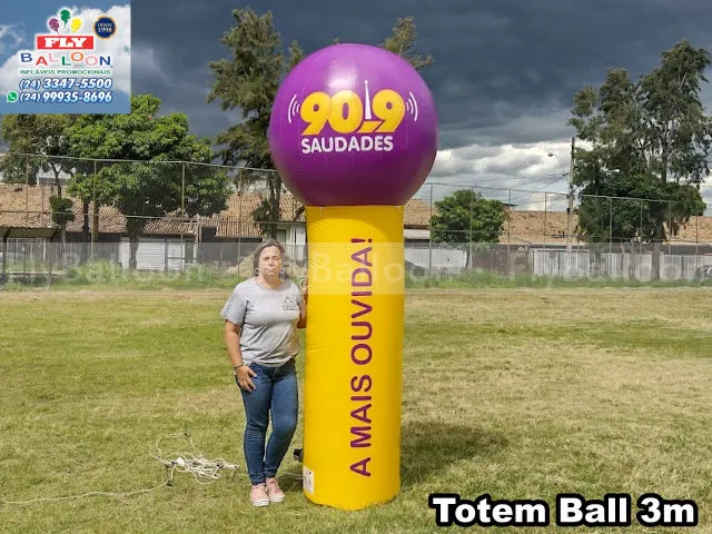 totem ball inflável promocional rádio saudades fm