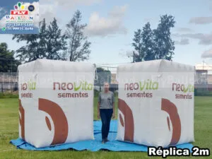 replicas gigantes infláveis promocionais big bag neovita sementes