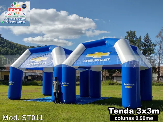 tendas infláveis promocionais concessionaria chevrolet automec