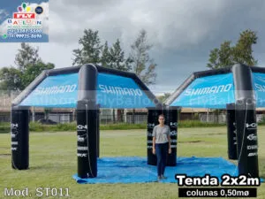 tendas infláveis promocionais shimano bike