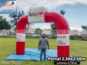 portal inflável promocional auto car multimarcas