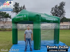 tenda inflável promocional unimed tubarão