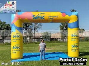 pórtico inflável promocional sesc fecomércio senac