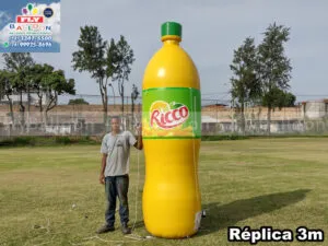 réplica inflável gigante promocional suco del ricco