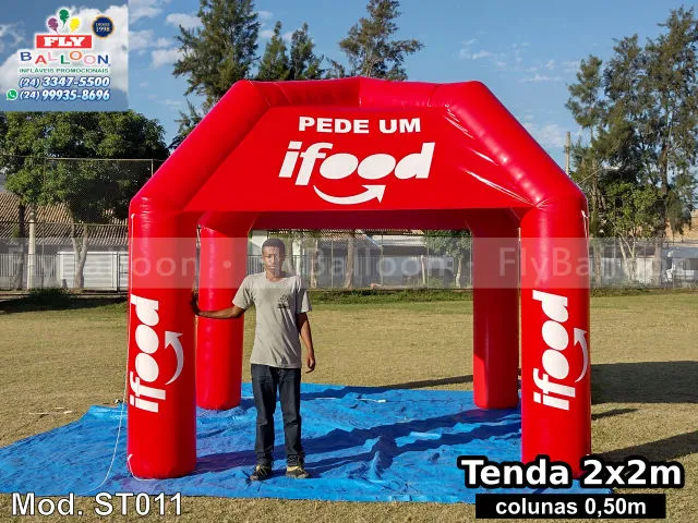 tenda inflável personalizada promocional ifood