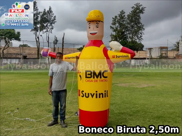 boneco biruta interativo inflável bmc casa de tintas suvinil