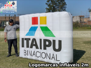 logomarca inflável gigante promocional itaipu binacional