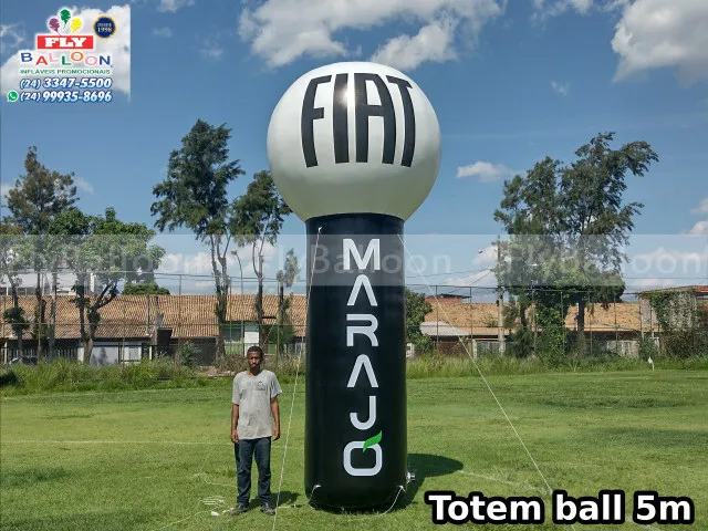 totem ball inflável promocional concessionária fiat marajó