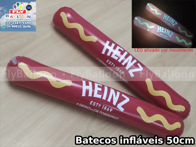 bastão inflável heinz com led