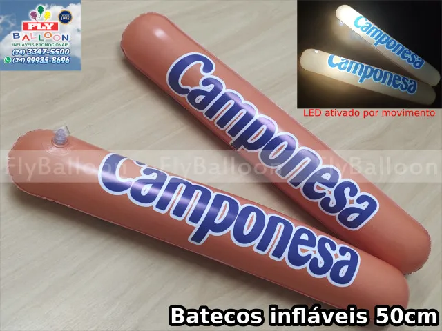bastão inflável promocional camponesa com led