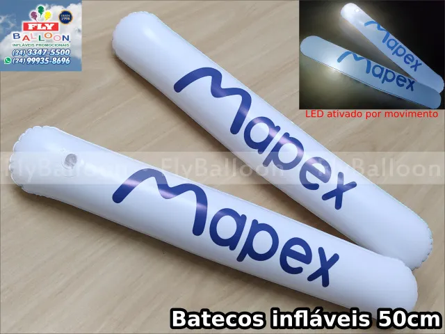 bastões infláveis promocionais mapex com led