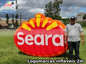logomarca inflável promocional seara