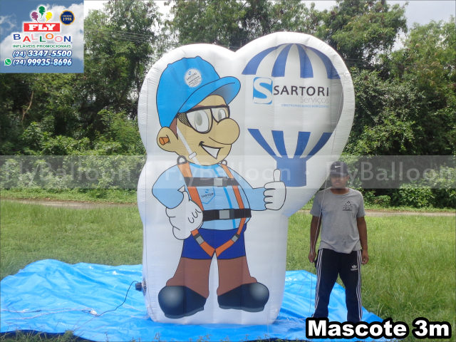 mascote inflável promocional sartori serviços