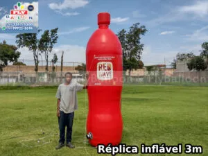 replica gigante inflável promocional red wave energy drink
