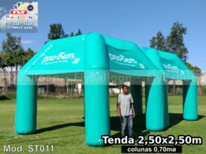 stands infláveis probem ração