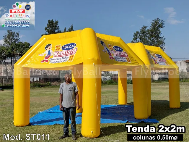 stands infláveis promocionais pipocas karintó