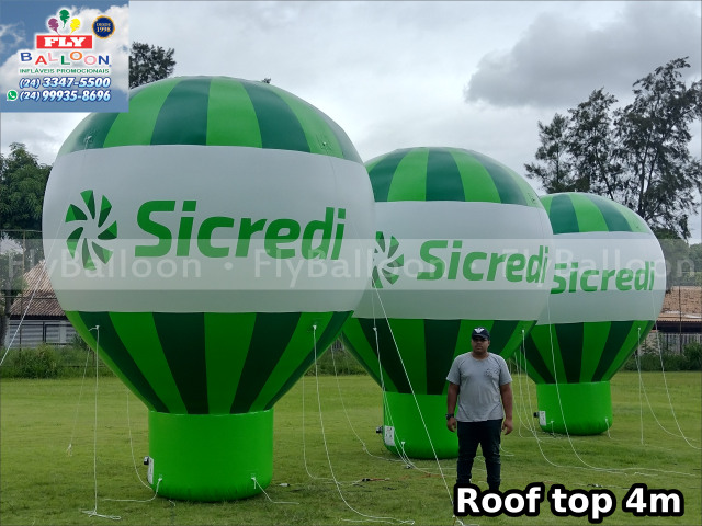 balões infláveis promocionais roof top sicredi