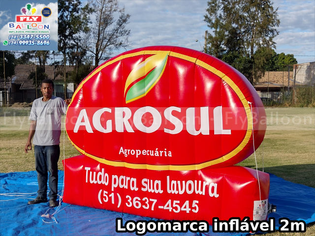 logotipo inflável promocional agrosul agropecuária