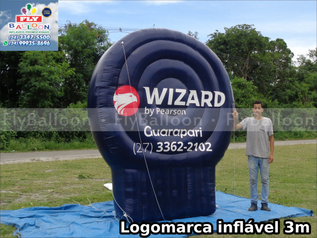 logotipo inflável promocional wizard guarapari