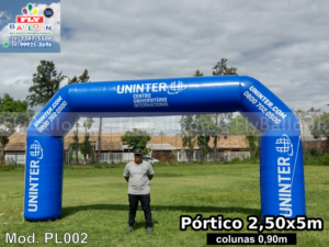 portal inflável promocional uninter
