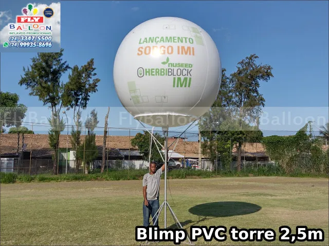 balão blimp pvc na torre sementes nuseed
