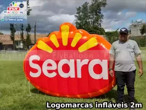 logomarca inflavel promocional seara