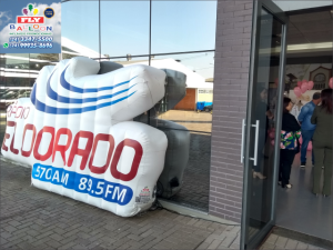 logomarca inflável promocional rádio eldorado