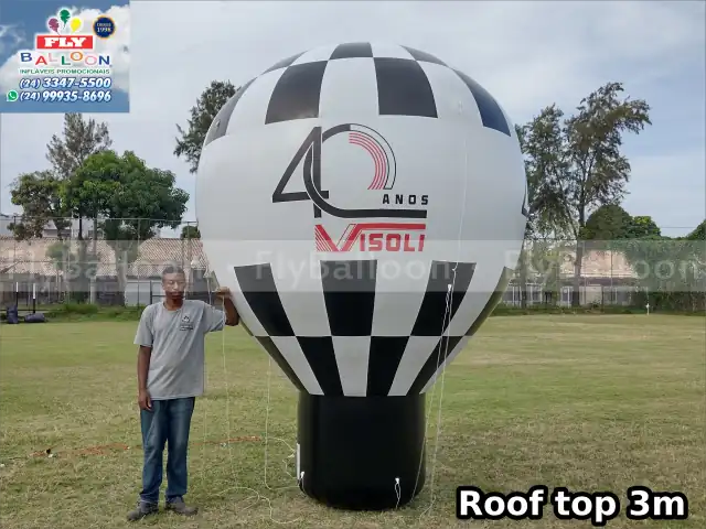 balão promocional inflável roof top visoli 40 anos