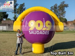 top ball personalizado inflável promocional rádio saudades