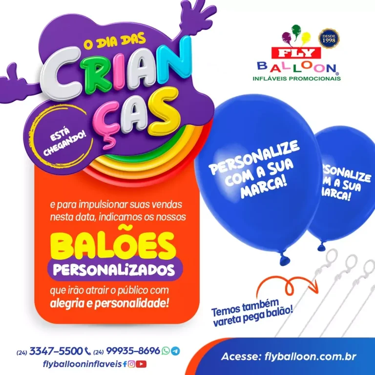 campanha balões personalizados dia das crianças 2024