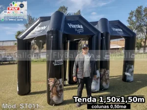 stands infláveis promocionais racões hambi premium especial