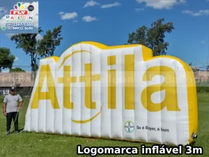 logomarca inflável gigante promocional fungicida attila bayer