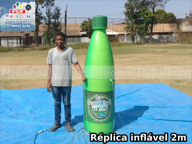 replica gigante inflavel promocional garrafa agua mineral engenho da senha