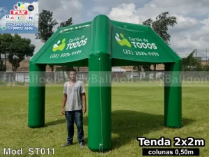stand inflável personalizado cartão de todos
