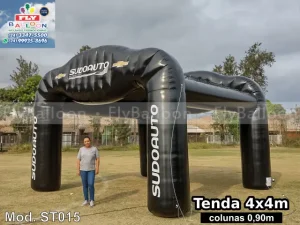 stand inflável promocional concessionária sudoauto chevrolet