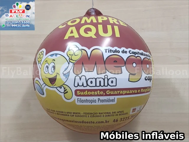 mobile inflável promocional titulo de capitalização mega mania da sorte