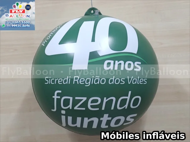 móbiles infláveis promocionais promoção 40 anos sicredi região dos vales