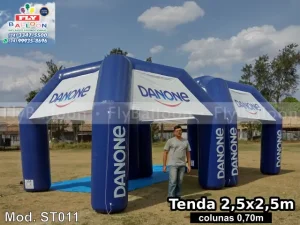 stands infláveis promocionais personalizados danone