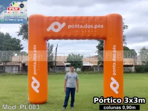 pórtico inflável promocional ponta dos pás calçados
