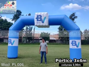 pórtico inflável promocional personalizado banco bv