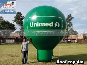 balão inflável gigante-promocional roof top unimed