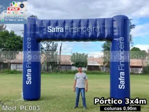 pórtico inflável promocional safra financeira