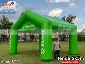 estande inflável promocional personalizado sicredi