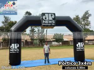 portal inflável promocional rádio jp news litoral norte